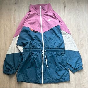 Nike Windbreaker Icon Clash Nylon Women's XXL Colorblock Lightweight Jacket VTG